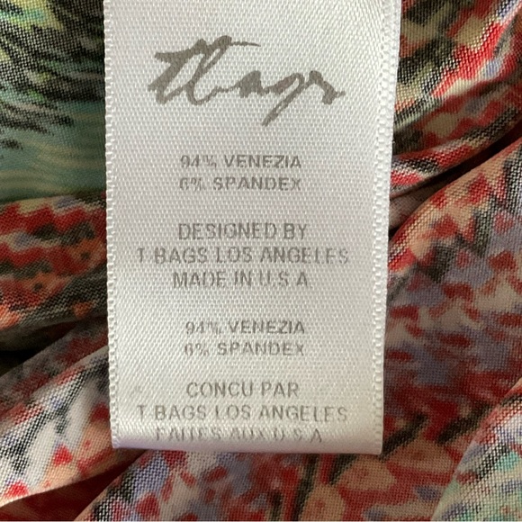 Tbags Los Angeles colorful print dress size small - Picture 6 of 7